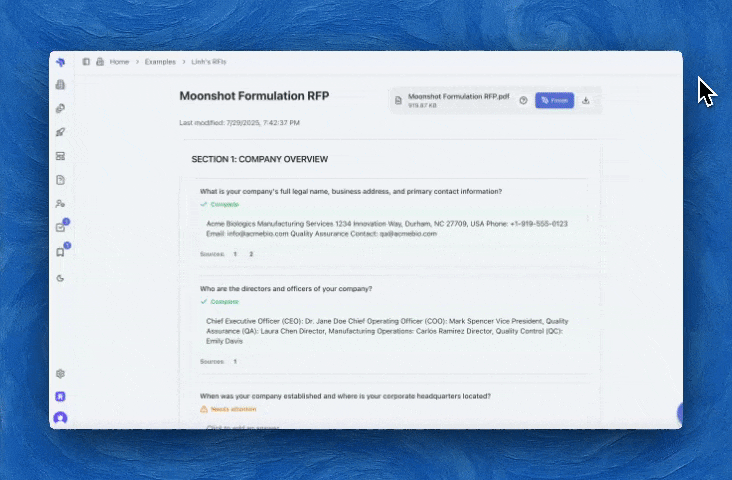 RFP & Proposal Automation Workflow Demo